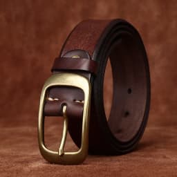 3.8 Width High Quality Pure Cowhide Thick Real Genuine Leather Men's Fashion Brass Buckle Belts Luxury Brand Jeans Belts for Men