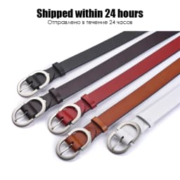 VATLTY 2022 Women's Leather Belt 2.8cm Natural Cowhide Silver Alloy Buckle Thin Belt Female Jeans Trousers Girdles Waistband