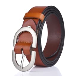 VATLTY 2022 Women's Leather Belt 2.8cm Natural Cowhide Silver Alloy Buckle Thin Belt Female Jeans Trousers Girdles Waistband