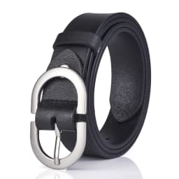 VATLTY 2022 Women's Leather Belt 2.8cm Natural Cowhide Silver Alloy Buckle Thin Belt Female Jeans Trousers Girdles Waistband