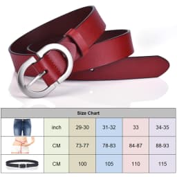 VATLTY 2022 Women's Leather Belt 2.8cm Natural Cowhide Silver Alloy Buckle Thin Belt Female Jeans Trousers Girdles Waistband