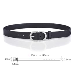 VATLTY 2022 Women's Leather Belt 2.8cm Natural Cowhide Silver Alloy Buckle Thin Belt Female Jeans Trousers Girdles Waistband