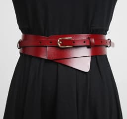 Women Head Layer Cowhide Suit Coat Wide Waistband ins Style Fashion European American Genuine Leather Waist Seal for Woman