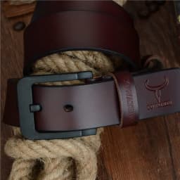 COWATHER male belt for mens high quality cow genuine leather belts 2021 hot sale strap fashion new jeans Black Buckle XF010