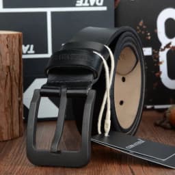 COWATHER male belt for mens high quality cow genuine leather belts 2021 hot sale strap fashion new jeans Black Buckle XF010