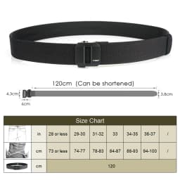 VATLTY 2024 Stiff Tactical Belt for Men Metal Automatic Buckle Military Police Duty Belt 1100D Nylon Gun Belt Casual Girdle Male