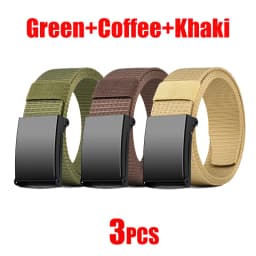 Newest Metal Buckle Tactical Belt Men's Canvas Military Belts Casual Outdoor Training Golf Workwear Pant Trousers Waist Belt