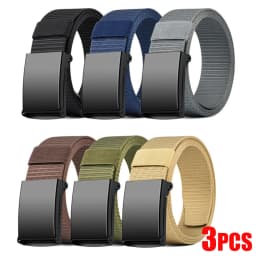 Newest Metal Buckle Tactical Belt Men's Canvas Military Belts Casual Outdoor Training Golf Workwear Pant Trousers Waist Belt