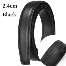 2.4/2.8/3.0/3.5CM Wide (Without Buckle) Men Ratchet Cow Leather Belt Strap Replacement for Men's Auto Lock Buckle Belt
