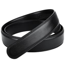 2.4/2.8/3.0/3.5CM Wide (Without Buckle) Men Ratchet Cow Leather Belt Strap Replacement for Men's Auto Lock Buckle Belt
