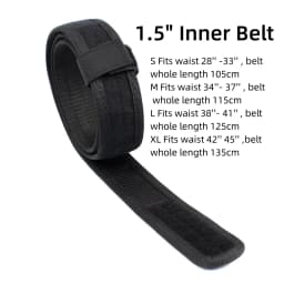 Tactical EDC 1.5" Inner Belt Concealed Carry Base Belt Hook & Loop Inner Belt Men Waist Belt Hunting Acessories