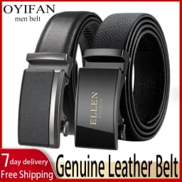 Genuine Cow Leather Automatic Belt For Men Formal Automatic Buckle Belt Genuine Leather Mens business Strap