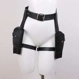 Adult Vintage PU Leather Waist Cover Lara Cosplay Holster Western Denim Belt Role-Playing Guns Holder Halloween Prop Accessories