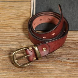 3.3cm Width Women's Genuine Leather Vintage Belt Luxury Copper Buckle Belt High Quality Cowskin Female Strap Jeans Belt