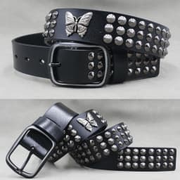 Metal Rivet Cowboy Belt Genuine Leather Cowskin Men Belt Punk Rivet Jeans Belts For Men Ceinture Homme Cinturones Hombre