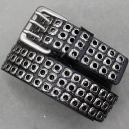 Metal Rivet Cowboy Belt Genuine Leather Cowskin Men Belt Punk Rivet Jeans Belts For Men Ceinture Homme Cinturones Hombre