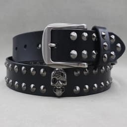 Metal Rivet Cowboy Belt Genuine Leather Cowskin Men Belt Punk Rivet Jeans Belts For Men Ceinture Homme Cinturones Hombre
