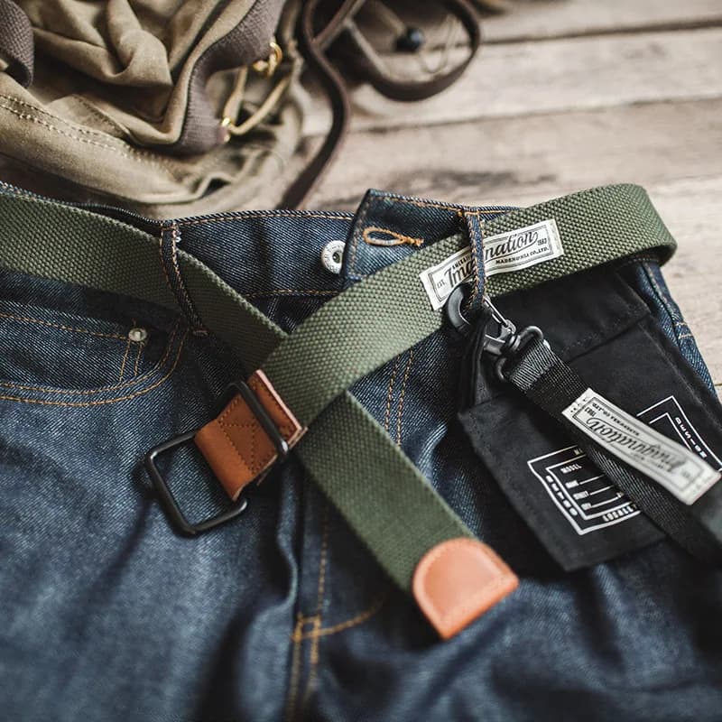 Maden Tactical Belt For Male Quick Release Outdoor Combat Belt Set Men’s Canvas Waistband Multifunctional Strap Vintage