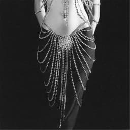 Women Blingbling Waist Belt Stylish Multilayer Crystal Waist Chain Belt Elaborate Chain Belly Chain for Belly Dance Accessories
