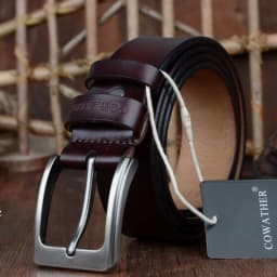 COWATHER cowhide genuine leather belts for men brand Strap male pin buckle vintage jeans belt 100-150 cm long waist 30-52 XF001