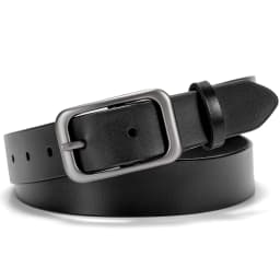 Maikun Genuine Leather Simple Belt For Women All-Match Vintage Gold Pin Buckle Belt Wide Casual Waistband