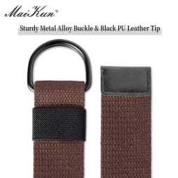 Maikun 2PCS Men Belt Double Ring Buckle Waistband Casual Canvas Belts Belt For Men