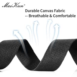 Maikun 2PCS Men Belt Double Ring Buckle Waistband Casual Canvas Belts Belt For Men