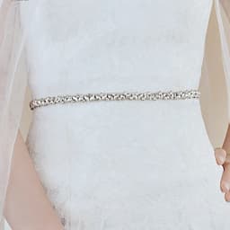 JLZXSY Fashion Half Yard Silver Gold Rhinestone Crystal Trim For Wedding Belt Bridal Sash Bridesmaids Belt Rhinestone Hairband