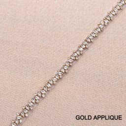 JLZXSY Fashion Half Yard Silver Gold Rhinestone Crystal Trim For Wedding Belt Bridal Sash Bridesmaids Belt Rhinestone Hairband