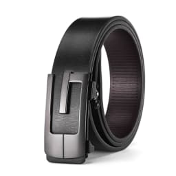 Fashionable and Simple Men's G-Shaped Metal Automatic Buckle Belt High Quality Men's Business Belt Suitable for Formal Occasions
