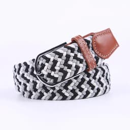 107/120/130cm Unisex Elastic Fabric Woven Casual Belt Pin Buckle Expandable Braided Stretch Canvas Leisure Belts for Men Women