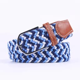 107/120/130cm Unisex Elastic Fabric Woven Casual Belt Pin Buckle Expandable Braided Stretch Canvas Leisure Belts for Men Women