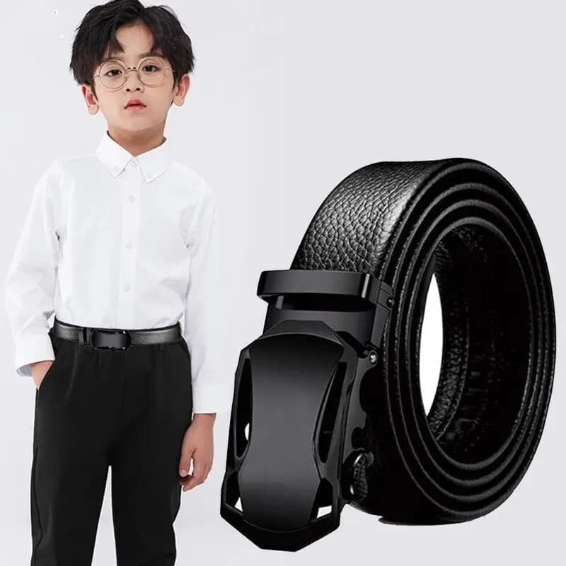 Children's belt, boys' automatic buckle, versatile, trendy Korean version, pants belt, youth student belt