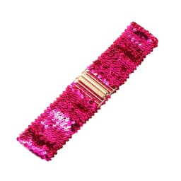 Sequin Elastic Glitter Belt Women's Corset Wide Waist Belt Metal Buckle Waistband Decorative Corset Strap Party Dress Accessorie