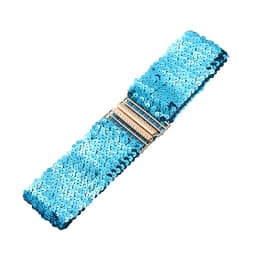 Sequin Elastic Glitter Belt Women's Corset Wide Waist Belt Metal Buckle Waistband Decorative Corset Strap Party Dress Accessorie