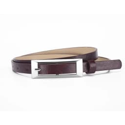 1.4x106cm Trendy PU Leather Belt Silver Metal Buckle Casual Pin Buckle Waistband Rectangular Waist Strap Women