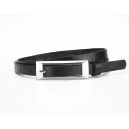 1.4x106cm Trendy PU Leather Belt Silver Metal Buckle Casual Pin Buckle Waistband Rectangular Waist Strap Women