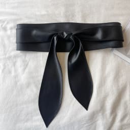 10x230cm Black Bowknot Belt Lace Up Tied Knot Corset PU Wide Belts Waistband Elegant Dress Coat Girdle For Women