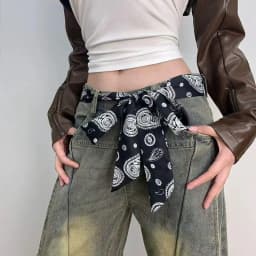 Long Skinny Plaid Waist Belt With Jeans Necktie Scarf Decorative Accessory Personality Trendy Hairband Fashionable Accessory