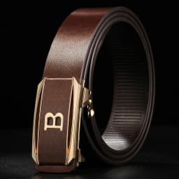 Luxury Famous Brand Fashion B Letter Coffee Belt High Quality Men's Automatic Buckle Casual Classic Black Belt Ceinture Homme