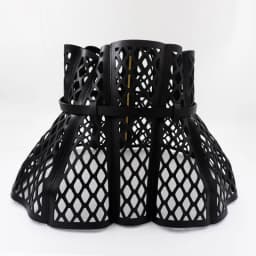 Skeleton Mesh Bodice Waist Seal, Leather Curved Women's Shape, Wide Belt Decoration, Large Waist Seal