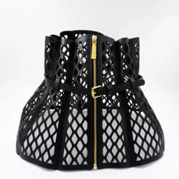 Skeleton Mesh Bodice Waist Seal, Leather Curved Women's Shape, Wide Belt Decoration, Large Waist Seal