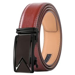 Plyesxale Men Belt 2026 Cowhide Genuine Leather Belts For Men Luxury Automatic Buckle Belts Brown Black Cinturones Hombre B55