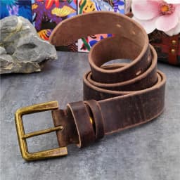 Retro 4.3CM Pin Belt Buckle Luxury Thick Belts Men Leather Vintage Yellow Belt Men Wide Jeans Ceinture Black Waist Belt MBT0019