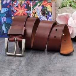 Retro 4.3CM Pin Belt Buckle Luxury Thick Belts Men Leather Vintage Yellow Belt Men Wide Jeans Ceinture Black Waist Belt MBT0019