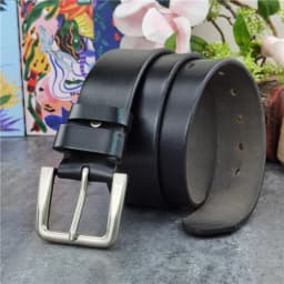 Retro 4.3CM Pin Belt Buckle Luxury Thick Belts Men Leather Vintage Yellow Belt Men Wide Jeans Ceinture Black Waist Belt MBT0019