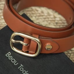 BeauToday Retro Belts Women Genuine Cow Leather Oval Metal Buckle Width 2.9cm Accessories 2023 Ladies Waistband Handmade 91004