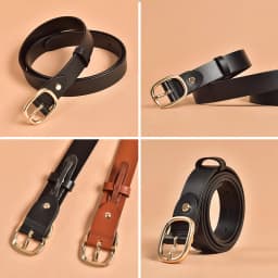 BeauToday Retro Belts Women Genuine Cow Leather Oval Metal Buckle Width 2.9cm Accessories 2023 Ladies Waistband Handmade 91004