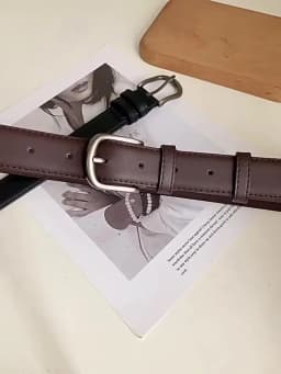 2.8x108cm PU Leather Belt for Women Vintage Summer Silver Buckle Belt Korean Female Jeans Coat Dress Waistband Mens Waist Belt