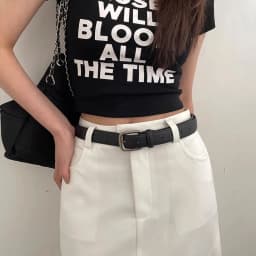 2.8x108cm PU Leather Belt for Women Vintage Summer Silver Buckle Belt Korean Female Jeans Coat Dress Waistband Mens Waist Belt